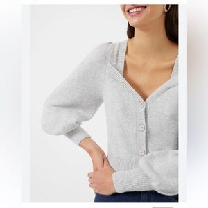 French Connection Libby Vhari Cardigan Button Front Cardigan in Eggplant